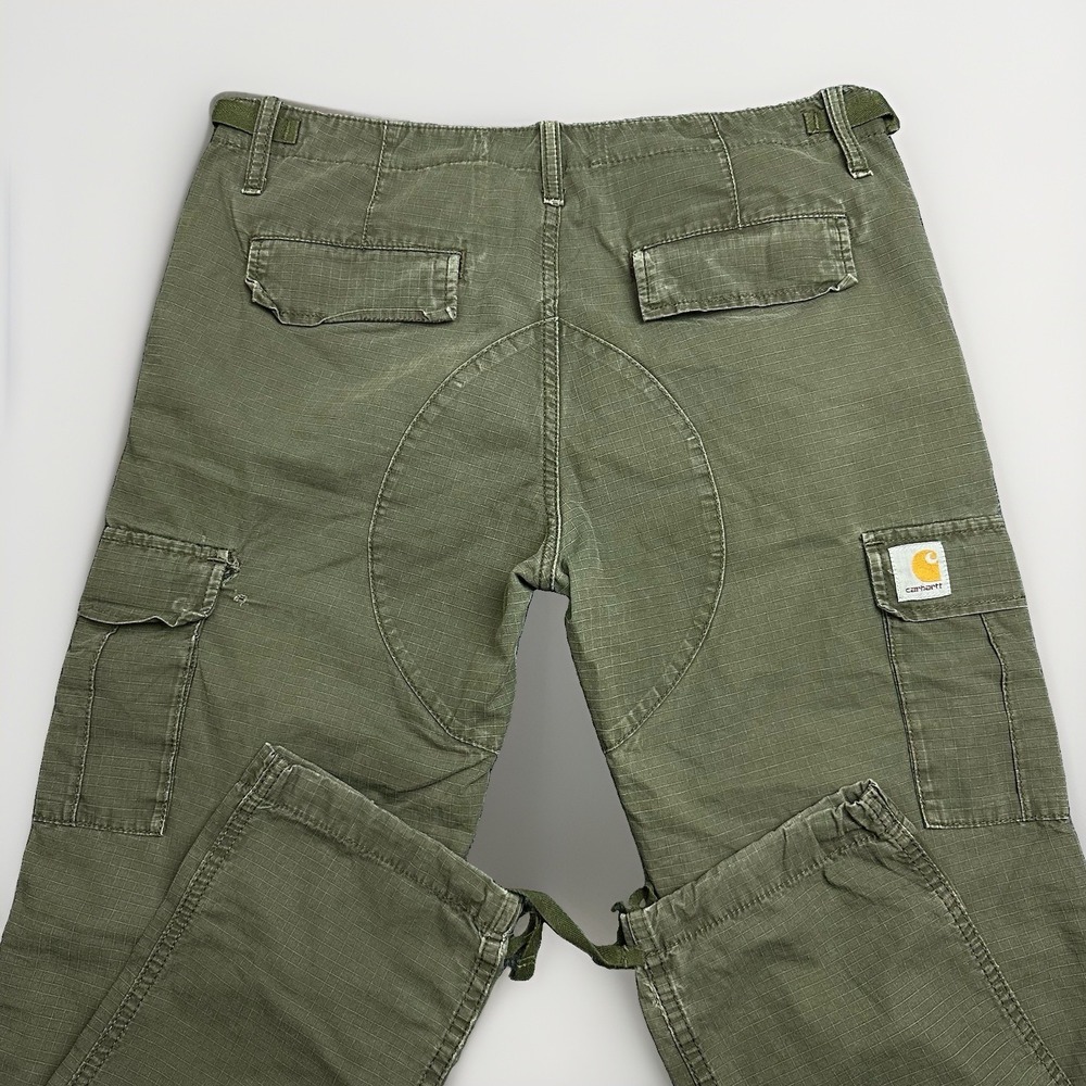 VTG Carhartt X Aviation Pants Cargo Tactical Olive Green Men's Sz 30x34 Faded